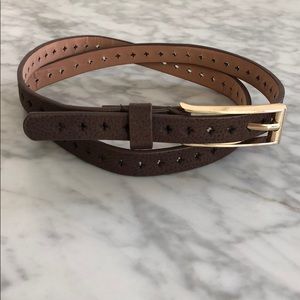 Brown Belt with Golden Buckle